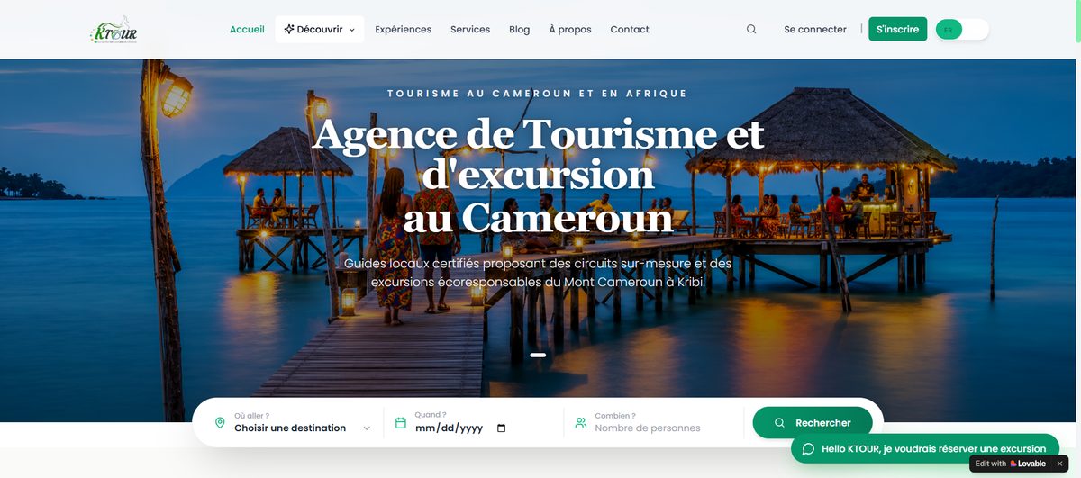 KTOUR - Agence de tourisme et d'excursions au Cameroun